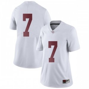 Women's Alabama Crimson Tide #7 Braxton Barker White Limited NCAA College Football Jersey 2403REHW8